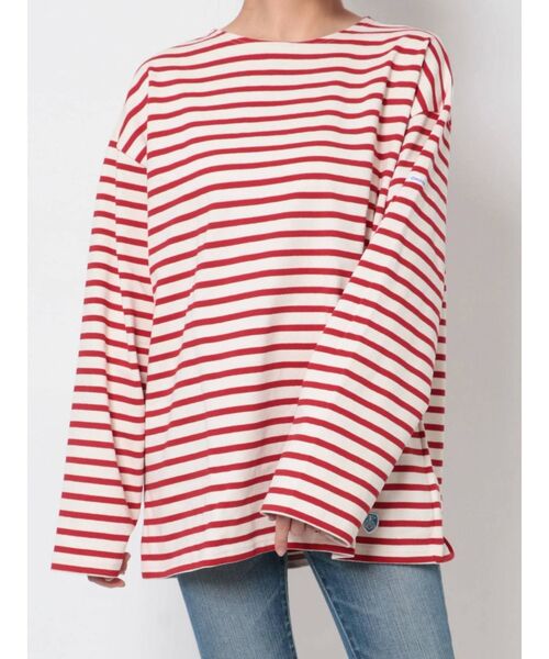 ORCIVAL（オーシバル）の「B243_CREW NECK L/S P.O.（Tシャツ/カットソー・レディース・グリーン/ピンク/イエロー/レッド/ネイビー・FREE）」の7枚目の写真