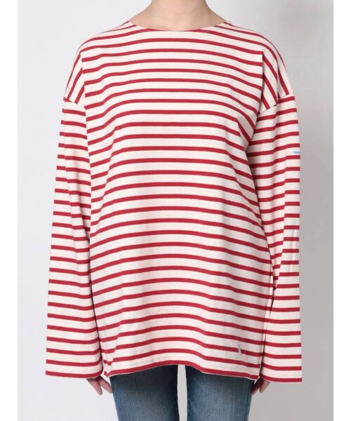 ORCIVAL（オーシバル）の「B243_CREW NECK L/S P.O.（Tシャツ/カットソー・レディース・グリーン/ピンク/イエロー/レッド/ネイビー・FREE）」の6枚目の写真