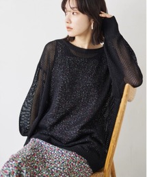 Green　Parks | 袖ボリュームメッシュニットプルオーバー(ニット/セーター)