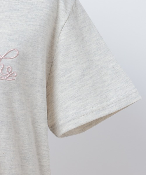 one after another NICE CLAUP（ワンアフターアナザーナイスクラップ）の「ロゴ刺しゅうTee（Tシャツ/カットソー・レディース・オフホワイト/ピンク/オートミール/ブラック・FREE）」の15枚目の写真