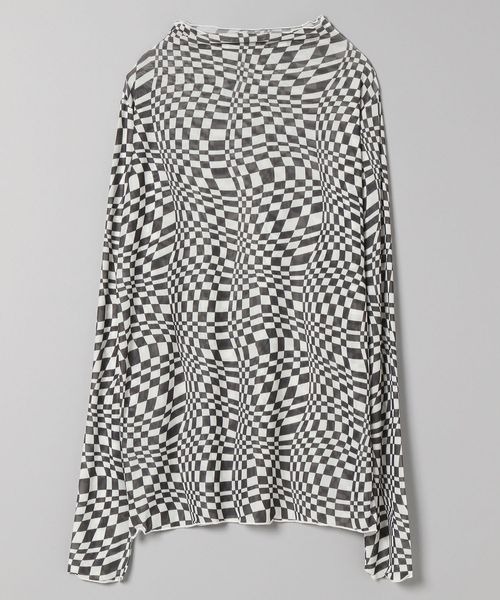 JEANASIS（ジーナシス）の「ウェーブキカメッシュプルオーバーLS/285272（Tシャツ/カットソー・レディース・グレー系その他/ベージュ系その他/ブルー系その他・FREE）」の8枚目の写真