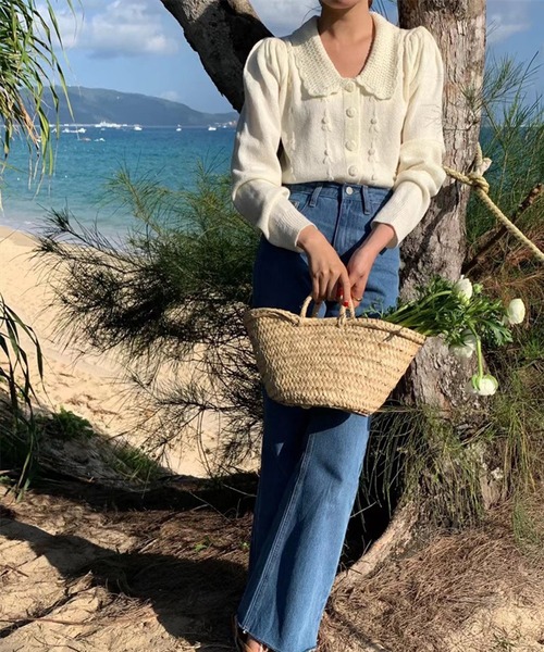 Leja（レジャ）の「【LEJA】裾フレアデニムパンツ（デニムパンツ・レディース・ブルー・MEDIUM/SMALL）」の5枚目の写真