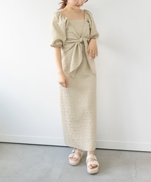RANDA | ノットデザインブラウスセットワンピース(ワンピース)