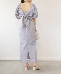 ノットデザインブラウスセットワンピース