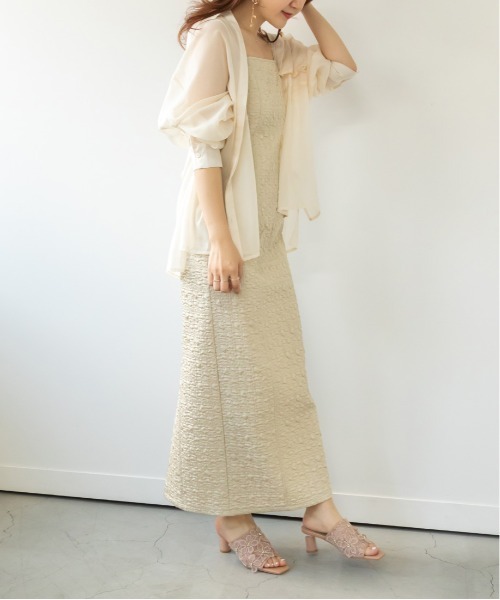 RANDA(ランダ)の「ノットデザインブラウスセットワンピース(ワンピース・レディース・ベージュ/カーキ/ブルー/パープル・1/0)」の15枚目の写真