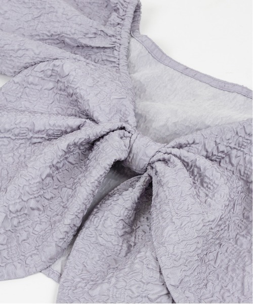 RANDA(ランダ)の「ノットデザインブラウスセットワンピース(ワンピース・レディース・ベージュ/カーキ/ブルー/パープル・1/0)」の9枚目の写真