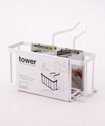 212 KITCHEN STORE(トゥワントゥキッチンストア)の蛇口にかける収納ホルダー ホワイト 山崎実業 <tower タワー>(キッチン収納)