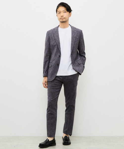 MEN'S MELROSE（メンズメルローズ）の「シアサッカーストレッチスラックス（スラックス・メンズ・ネイビー/ブルー系その他・2/4/3/5）」の13枚目の写真