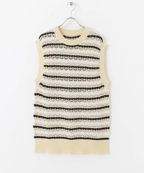 HEYUMM(ヘユム)の「カラフルスカシアミニットベスト(ベスト・レディース・ブラック/ピンク/グリーン・ONE)」の2枚目の写真