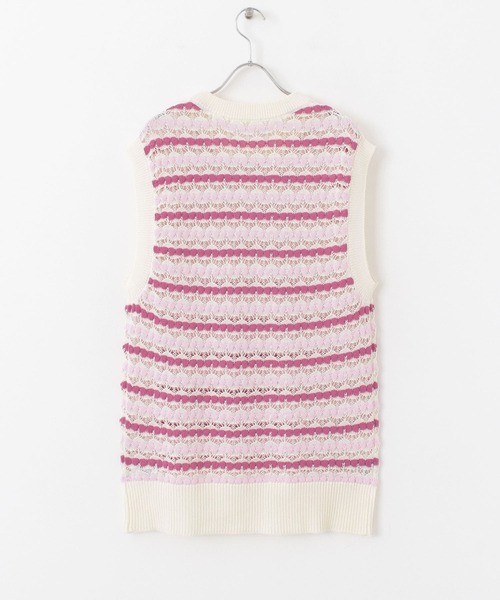 HEYUMM(ヘユム)の「カラフルスカシアミニットベスト(ベスト・レディース・ブラック/ピンク/グリーン・ONE)」の7枚目の写真