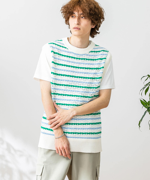 HEYUMM(ヘユム)の「カラフルスカシアミニットベスト(ベスト・レディース・ブラック/ピンク/グリーン・ONE)」の18枚目の写真