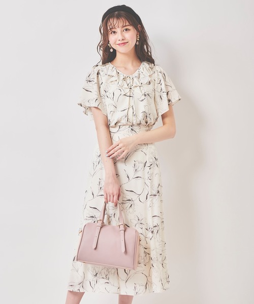 SET(セット)の「《WEB限定》フラワーシアーセットアップ(ワンピース・レディース・ブラック/ピンク/オフホワイト・38/36)」の7枚目の写真