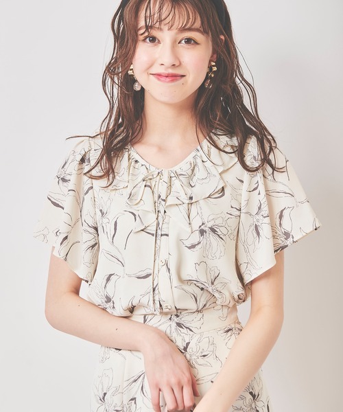 SET(セット)の「《WEB限定》フラワーシアーセットアップ(ワンピース・レディース・ブラック/ピンク/オフホワイト・38/36)」の10枚目の写真