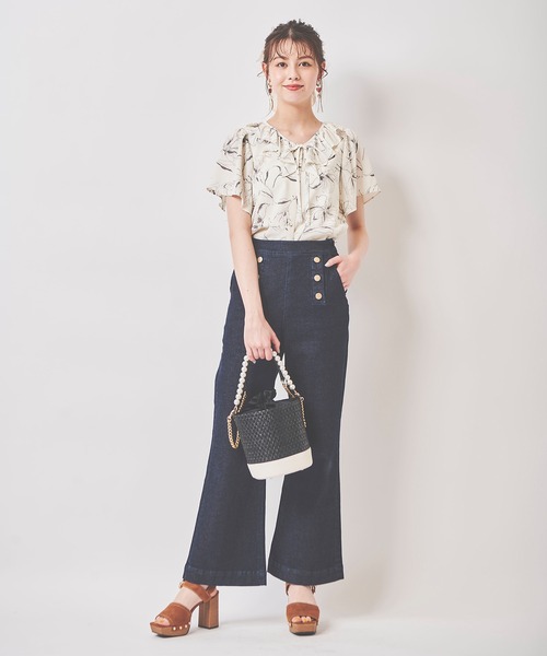 SET(セット)の「《WEB限定》フラワーシアーセットアップ(ワンピース・レディース・ブラック/ピンク/オフホワイト・38/36)」の11枚目の写真