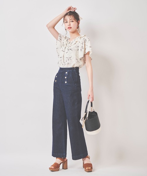 SET(セット)の「《WEB限定》フラワーシアーセットアップ(ワンピース・レディース・ブラック/ピンク/オフホワイト・38/36)」の13枚目の写真