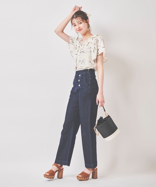 SET(セット)の「《WEB限定》フラワーシアーセットアップ(ワンピース・レディース・ブラック/ピンク/オフホワイト・38/36)」の14枚目の写真