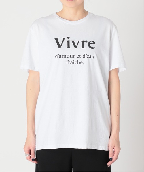 AP STUDIO（エーピーストゥディオ）の「【Les Petits Basics / ル ベーシック】Vivre Tシャツ（Tシャツ/カットソー・レディース・ホワイト・FREE）」の4枚目の写真
