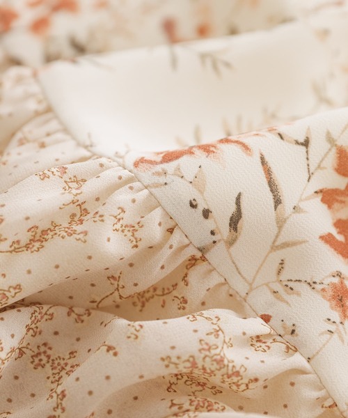 osharewalker（オシャレウォーカー）の「【廃盤】『花柄切替ティアードスカート』（スカート・レディース・ライトベージュ/ブラック・FREE）」の18枚目の写真