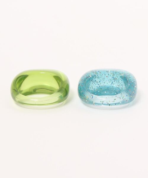 bonjour records（ボンジュールレコーズ）の「La Manso MIX RING（ネックレス・レディース・ブラック/グリーン・M）」の3枚目の写真