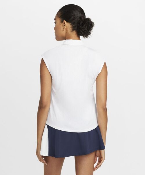 NIKE(ナイキ)の「ナイキコート ビクトリー ウィメンズ テニスポロ / NikeCourt Victory Women's Tennis Polo(ポロシャツ・レディース・ホワイト/ブラック/パープル系その他2・L/XL/XS/M/S)」の7枚目の写真