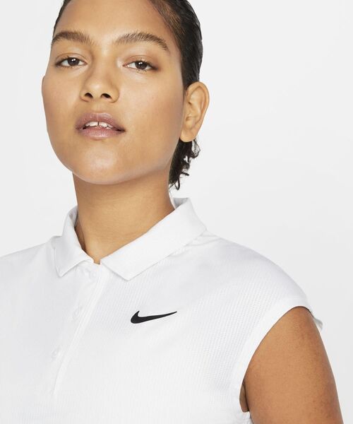 NIKE(ナイキ)の「ナイキコート ビクトリー ウィメンズ テニスポロ / NikeCourt Victory Women's Tennis Polo(ポロシャツ・レディース・ホワイト/ブラック/パープル系その他2・L/XL/XS/M/S)」の9枚目の写真