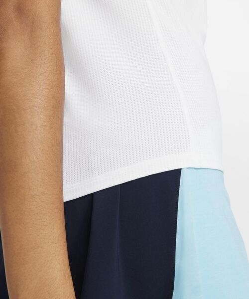 NIKE(ナイキ)の「ナイキコート ビクトリー ウィメンズ テニスポロ / NikeCourt Victory Women's Tennis Polo(ポロシャツ・レディース・ホワイト/ブラック/パープル系その他2・L/XL/XS/M/S)」の10枚目の写真