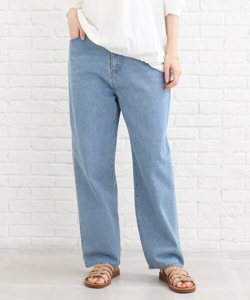 SHOO・LA・RUE（シューラルー）の「◆ワイドストレートデニムパンツ（デニムパンツ・レディース・ブルー/ダークネイビー・02/03/04）」の11枚目の写真