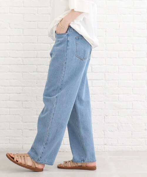 SHOO・LA・RUE（シューラルー）の「◆ワイドストレートデニムパンツ（デニムパンツ・レディース・ブルー/ダークネイビー・02/03/04）」の12枚目の写真