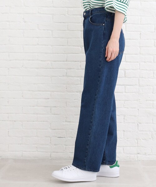 SHOO・LA・RUE（シューラルー）の「◆ワイドストレートデニムパンツ（デニムパンツ・レディース・ブルー/ダークネイビー・02/03/04）」の22枚目の写真
