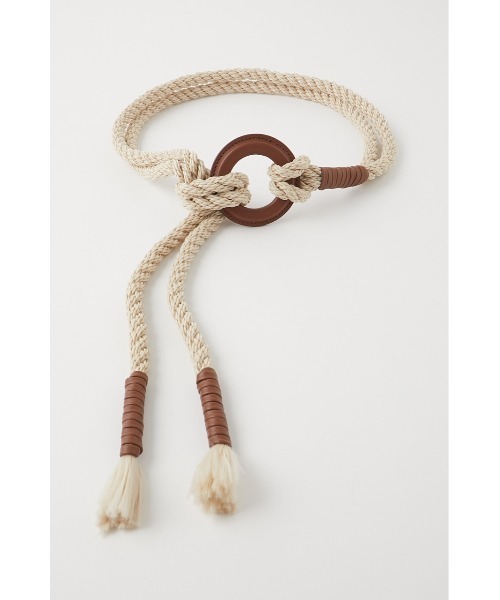 MOUSSY（マウジー）の「ROPE WAIST ベルト（ベルト・レディース・ブラック/ベージュ・FREE）」の5枚目の写真