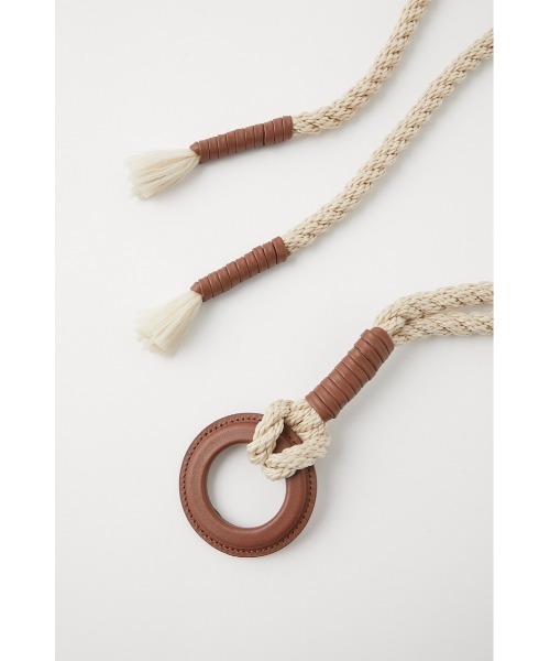 MOUSSY（マウジー）の「ROPE WAIST ベルト（ベルト・レディース・ブラック/ベージュ・FREE）」の3枚目の写真