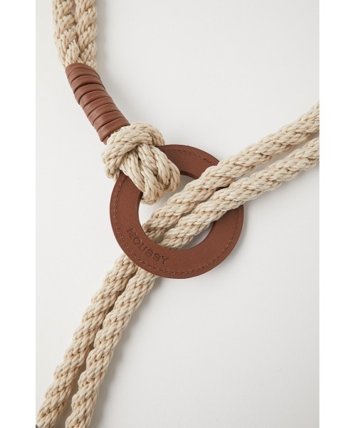 MOUSSY（マウジー）の「ROPE WAIST ベルト（ベルト・レディース・ブラック/ベージュ・FREE）」の7枚目の写真
