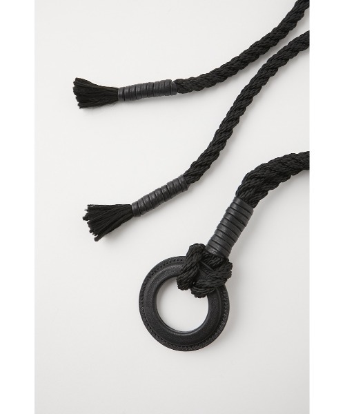 MOUSSY（マウジー）の「ROPE WAIST ベルト（ベルト・レディース・ブラック/ベージュ・FREE）」の4枚目の写真