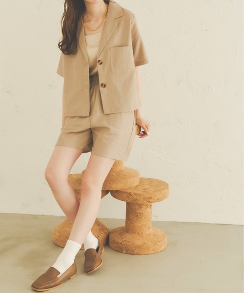 Ambre Neige（アンブルネージュ）の「リネンセットアップ／【WEB/EC限定商品】（セットアップ・レディース・ベージュ/ナチュラル/モカ・FREE）」の3枚目の写真