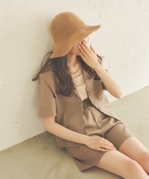 Ambre Neige（アンブルネージュ）の「リネンセットアップ／【WEB/EC限定商品】（セットアップ・レディース・ベージュ/ナチュラル/モカ・FREE）」の2枚目の写真