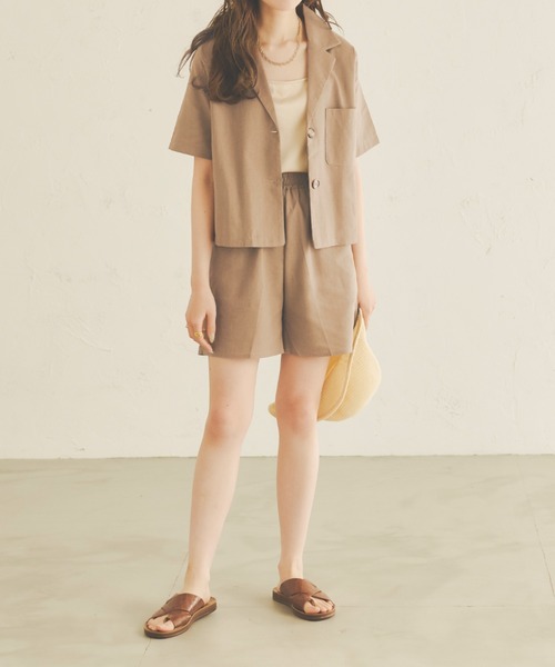 Ambre Neige（アンブルネージュ）の「リネンセットアップ／【WEB/EC限定商品】（セットアップ・レディース・ベージュ/ナチュラル/モカ・FREE）」の7枚目の写真