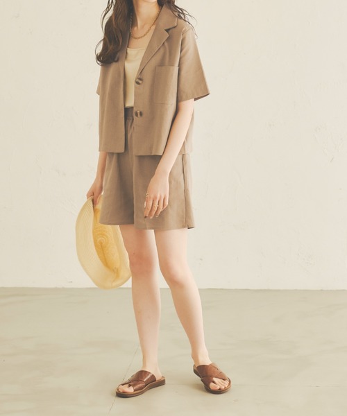 Ambre Neige（アンブルネージュ）の「リネンセットアップ／【WEB/EC限定商品】（セットアップ・レディース・ベージュ/ナチュラル/モカ・FREE）」の12枚目の写真