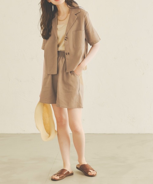 Ambre Neige（アンブルネージュ）の「リネンセットアップ／【WEB/EC限定商品】（セットアップ・レディース・ベージュ/ナチュラル/モカ・FREE）」の6枚目の写真