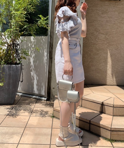 OLIVE des OLIVE(オリーブデオリーブ)の「袖フリルプルオーバー(Tシャツ/カットソー・レディース・オフホワイト/オレンジ/ブラック/ライトグレー・FREE)」の17枚目の写真