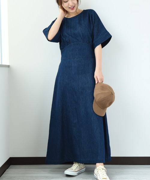 Interplanet インタープラネット のワンピース デニムドルマンワンピース を購入できます Interplanet Actuel ワンピース ワンピース ドレス デニムドルマンワンピース ワンピース Interplanet インタープラネット のファッション 超目玉一掃