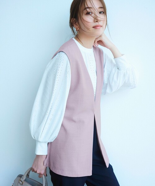 ANY SIS（エニィスィス）の「【セットアップ対応】リネンライク ジレ