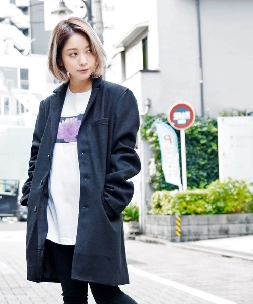 hardcover(ハードカバー)の「★hardcover★メルトンチェスター(チェスターコート・レディース・ブラック・SMALL)」の1枚目の写真