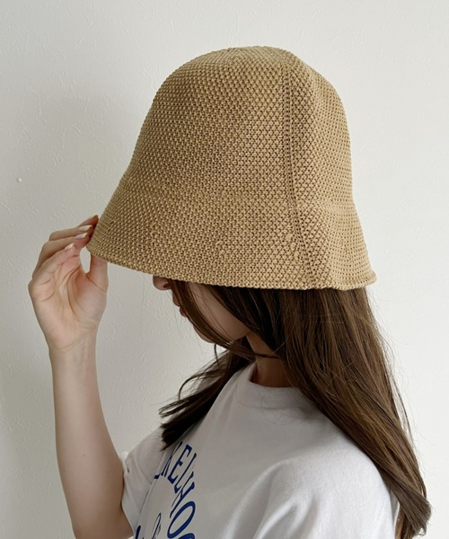 at12:03（アットイチニーゼロサン）の「メッシュバケットハット（ハット・レディース・ホワイト/ブラウン/ブラック・FREE）」の3枚目の写真