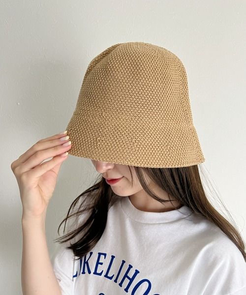 at12:03（アットイチニーゼロサン）の「メッシュバケットハット（ハット・レディース・ホワイト/ブラウン/ブラック・FREE）」の9枚目の写真