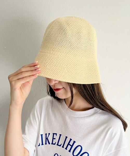 at12:03（アットイチニーゼロサン）の「メッシュバケットハット（ハット・レディース・ホワイト/ブラウン/ブラック・FREE）」の4枚目の写真