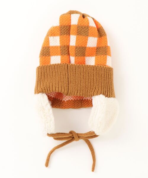 RAGMART（ラグマート）の「チェックニットワッチ（ニットキャップ/ビーニー・キッズ・ネイビー/ベージュ・M/S）」の7枚目の写真