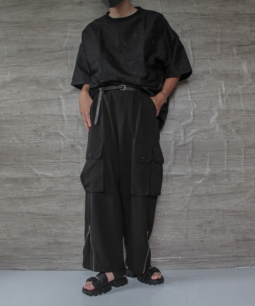 NILWAY(ニルウェイ)の「フラワージャガードプルオーバー(Tシャツ/カットソー・メンズ・ライトグレー/ブラック/グレイッシュベージュ・MEDIUM/LARGE)」の17枚目の写真