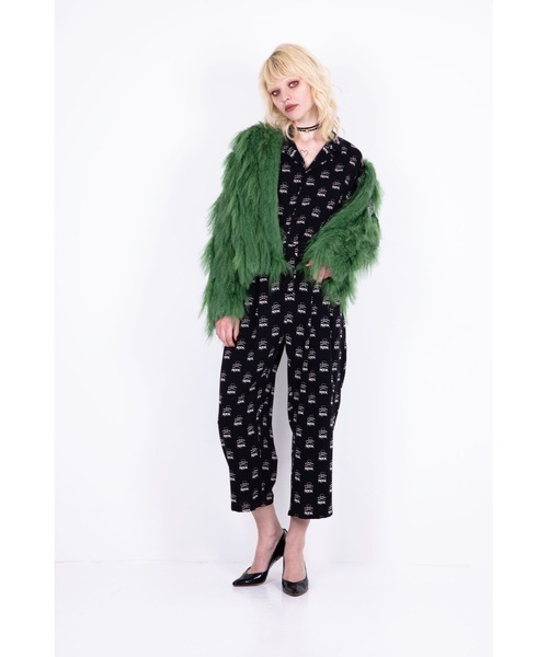 HYSTERIC GLAMOUR（ヒステリックグラマー）の「SIENA BARNES/SKULL ROCK柄 オーバーサイズオールインワン（サロペット/オーバーオール・レディース・ブラック系その他・FREE）」の5枚目の写真