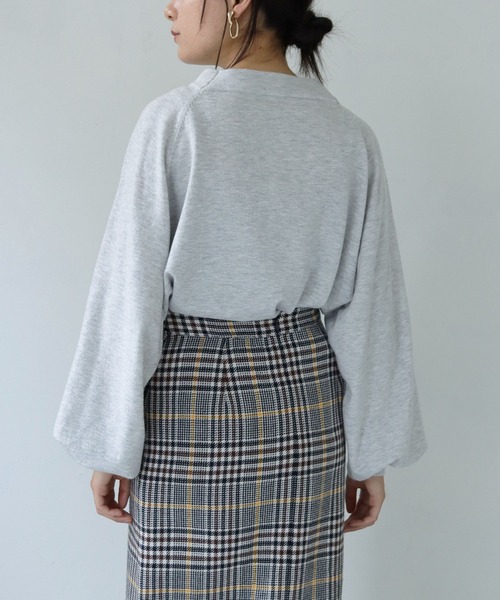 HER CLOSET（ハークローゼット）の「【shemoshelly】WEB限定サスティナブルモックネックニット（ニット/セーター・レディース・ブラック/パープル/ブルー/アイボリー/ライトグレー/ライトグリーン・M）」の11枚目の写真