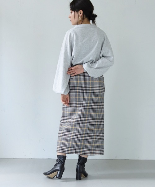 HER CLOSET（ハークローゼット）の「【shemoshelly】WEB限定サスティナブルモックネックニット（ニット/セーター・レディース・ブラック/パープル/ブルー/アイボリー/ライトグレー/ライトグリーン・M）」の15枚目の写真